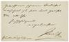 Appraisal: STRAUSS JOHANN Autograph Note Signed Strauss to You and your