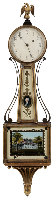 Appraisal: Federal Style Giltwood Banjo Clock American late th early th