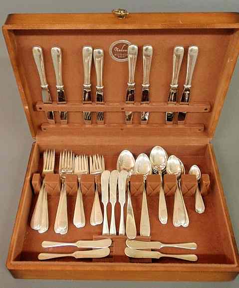 Appraisal: Sterling silver flatware service by S Kirk Son in the