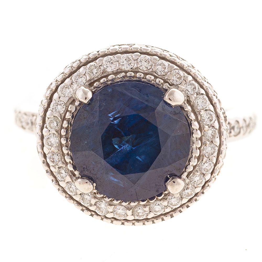 Appraisal: A Ladies Sapphire Diamond Ring in K Gold K white