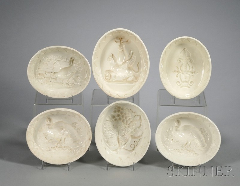 Appraisal: Six Wedgwood Queen's Ware Oval Culinary Molds England late th