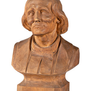 Appraisal: A Carved Wood Bust of a Man Possibly St John