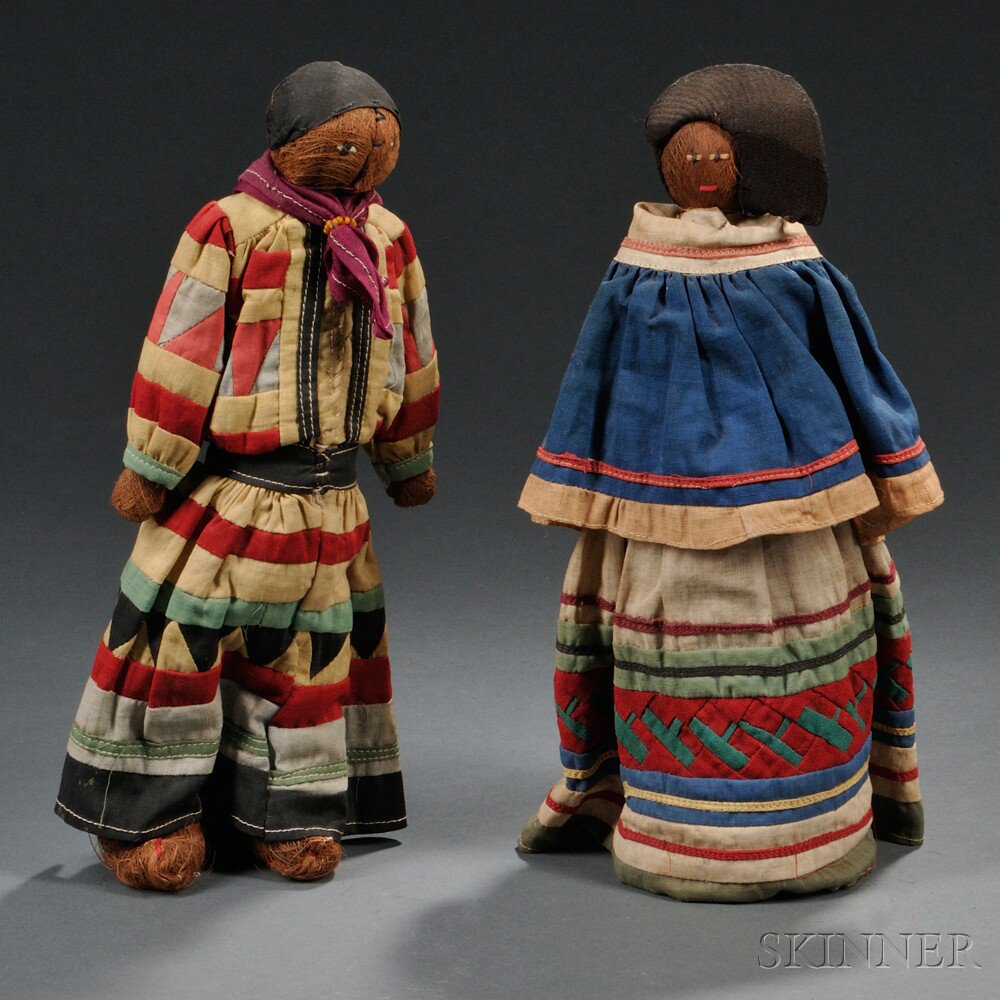 Appraisal: Two Seminole Palm Fiber Dolls first half th century the