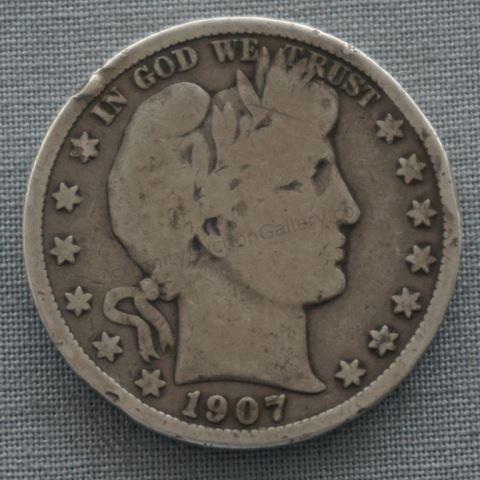 Appraisal: -D Barber Silver Half Dollar In average circulated condition with