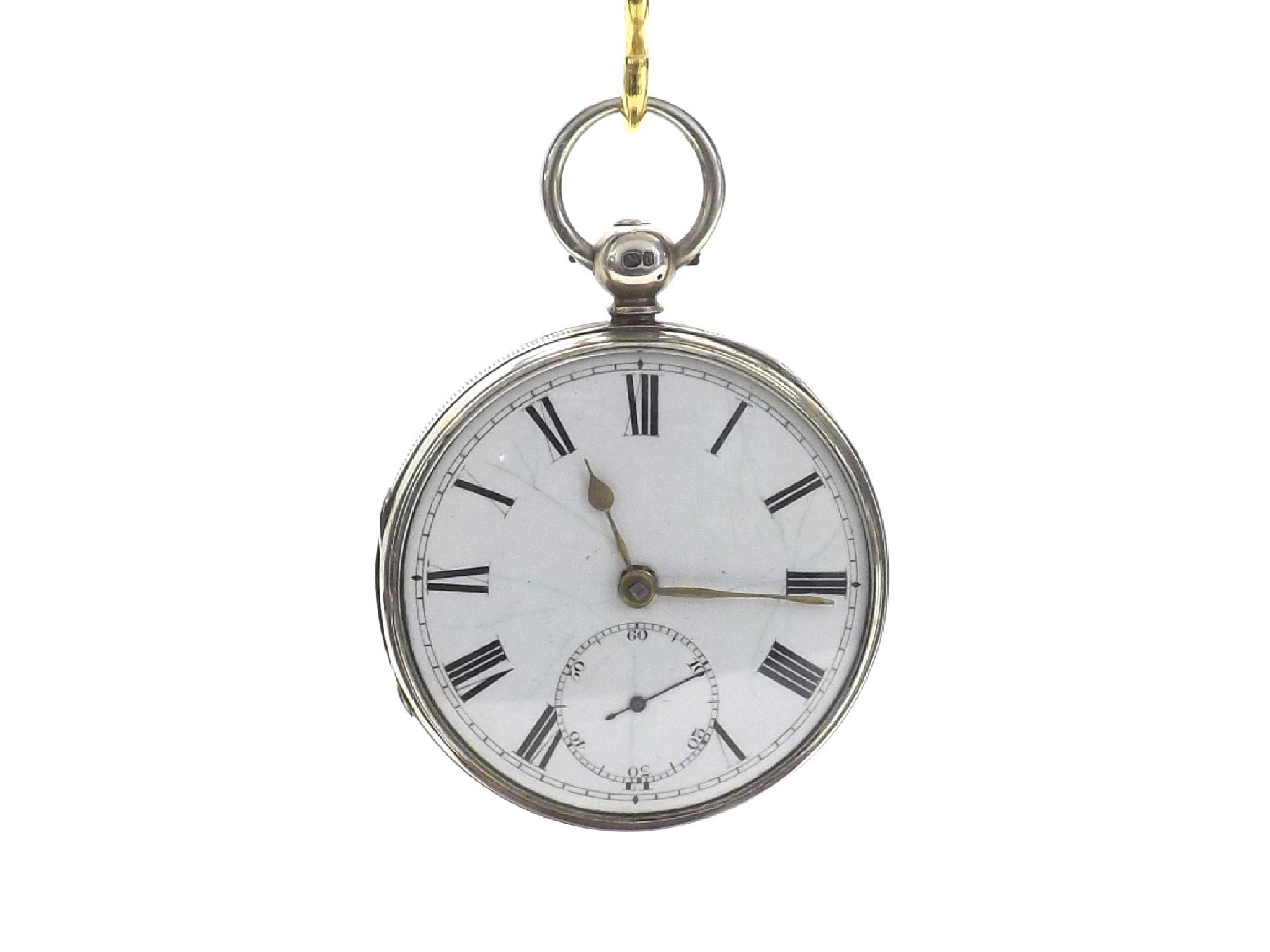 Appraisal: F Dent London silver fusee lever pocket watch London signed