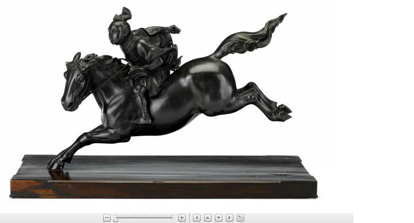 Appraisal: Japanese bronze horsemansigned meiji period