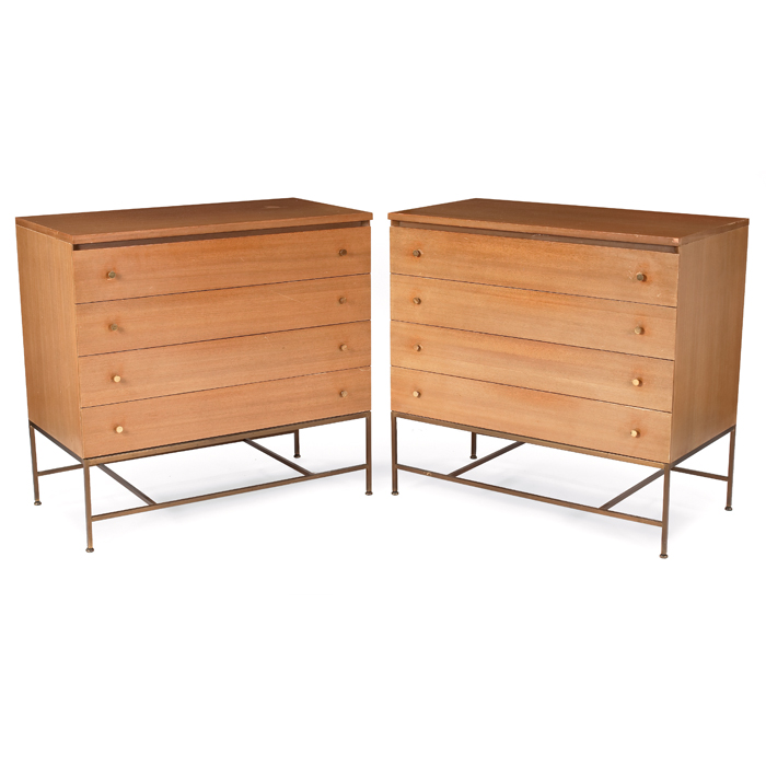 Appraisal: Paul McCobb cabinets pair by Calvin s mahogany cases with