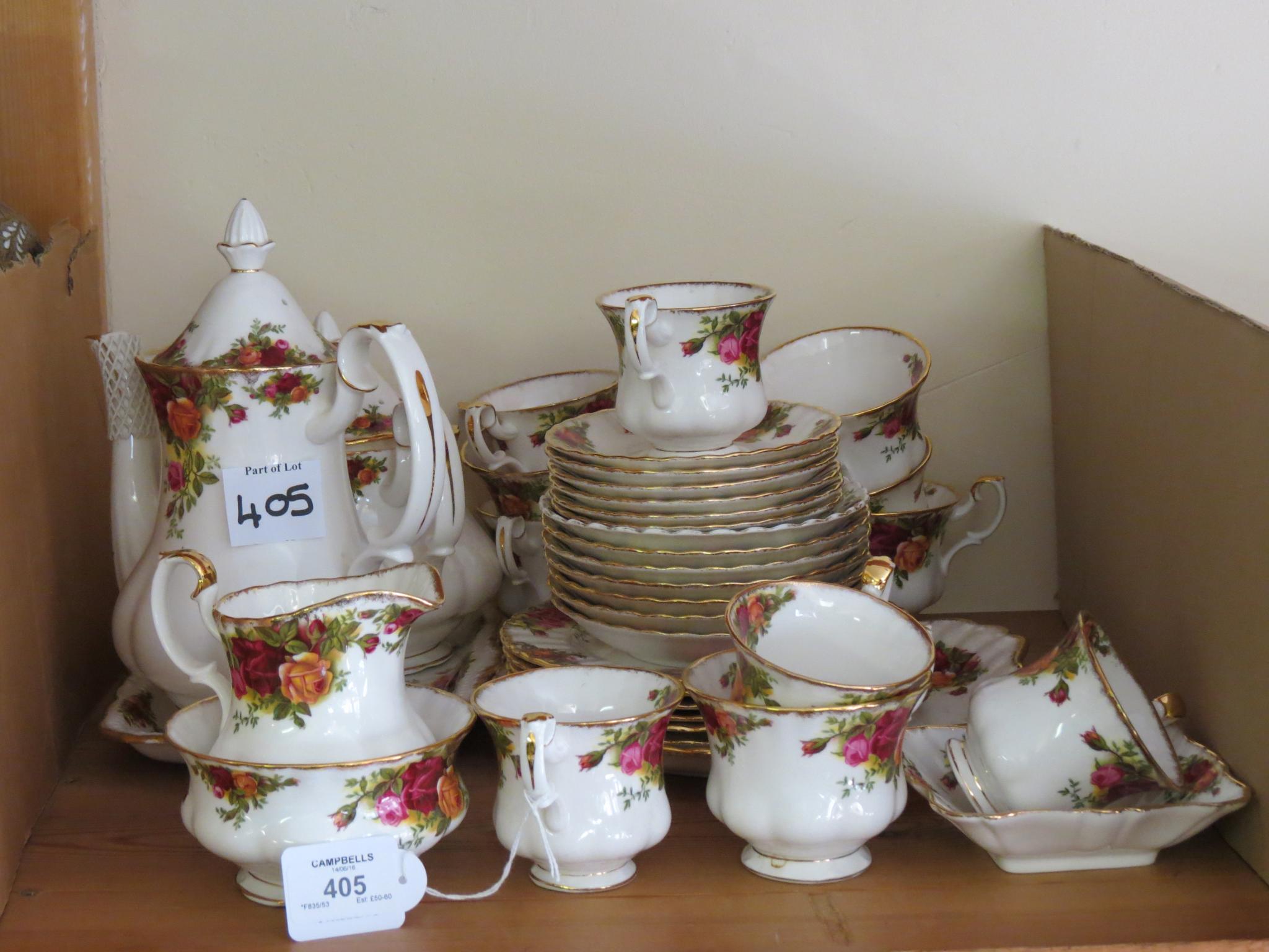 Appraisal: Royal Albert Old Country Roses thirty-seven pieces including teapot and