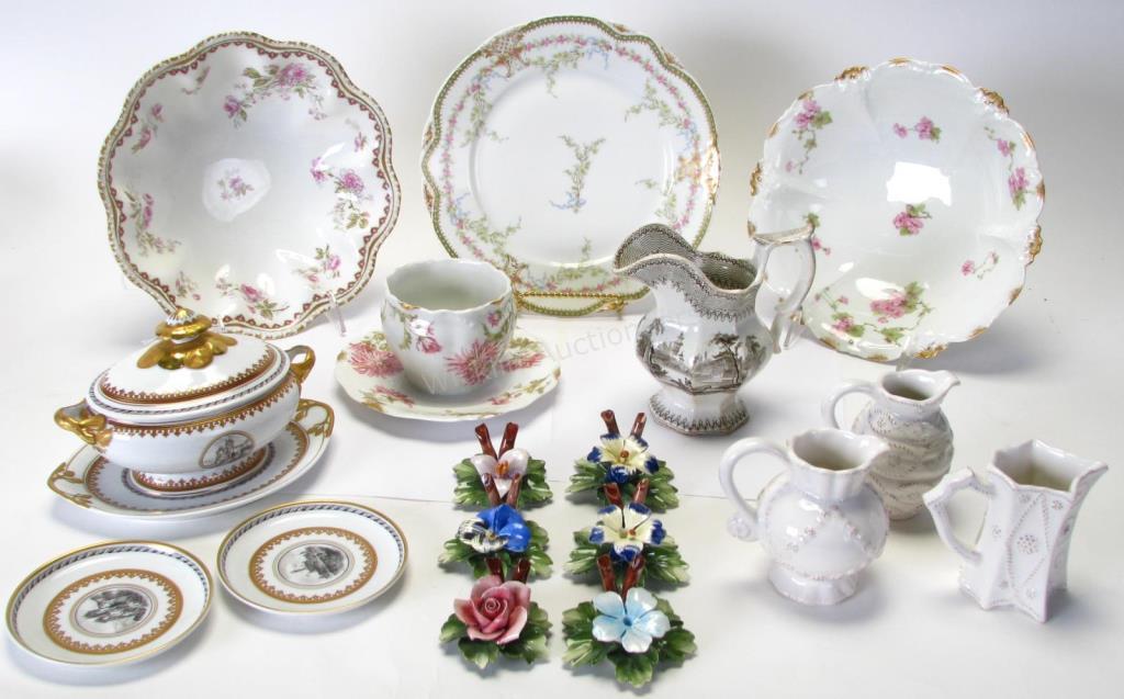 Appraisal: Group of Decorated Porcelain pieces total including set of three