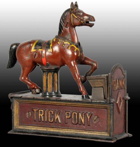 Appraisal: Cast Iron Trick Pony Mechanical Bank Description Manufactured by Shepard