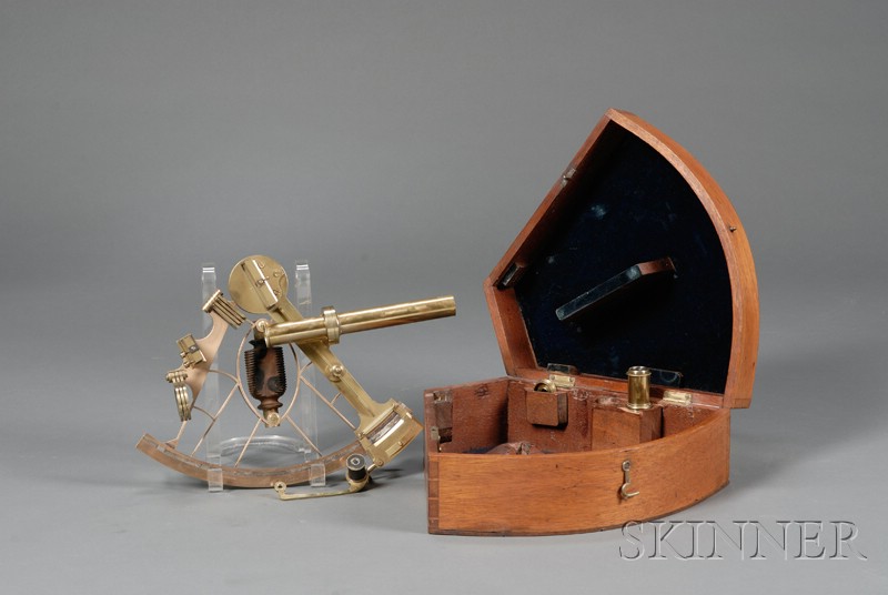 Appraisal: -inch Radius Brass Sextant by Spencer Company London polished brass