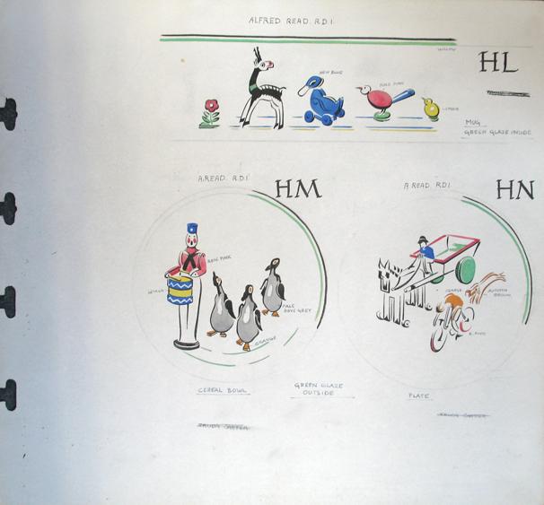 Appraisal: ALFRED READ R D I Nursery Designs on paper painted