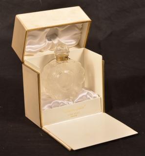 Appraisal: Lalique Coeur-Joie Crystal Perfume Bottle in Original Box For Nina