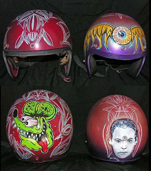 Appraisal: A pair of Ed Roth and Von Dutch hand-painted tribute