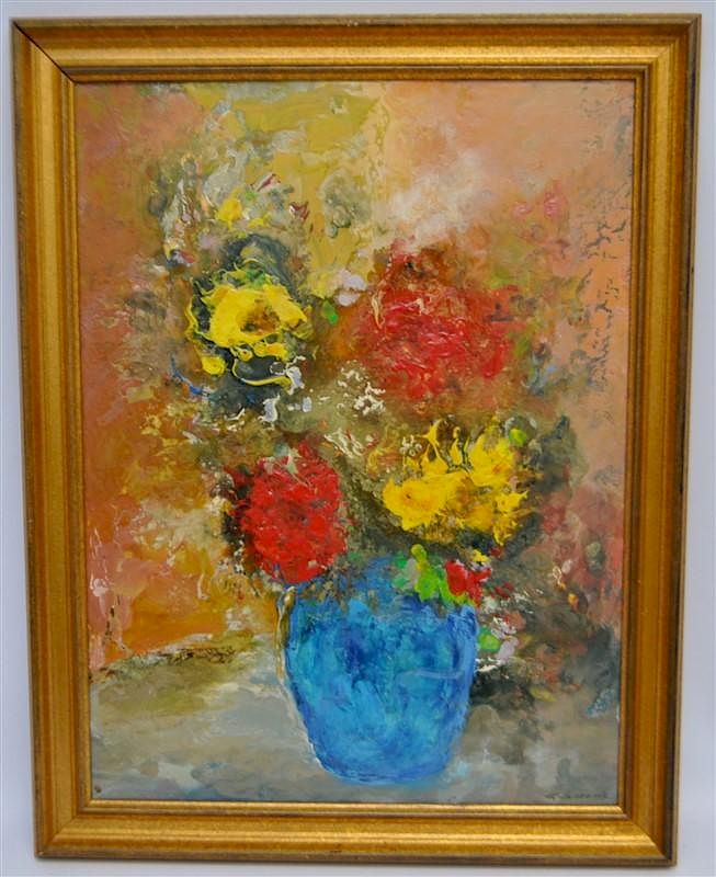 Appraisal: ROGER GRESSANI ITALIAN MID CENTURY OIL ON CANVAS Roger Gressani