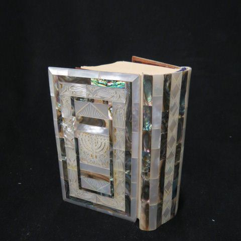 Appraisal: Hebrew Bible with Carved Abalone Binder x