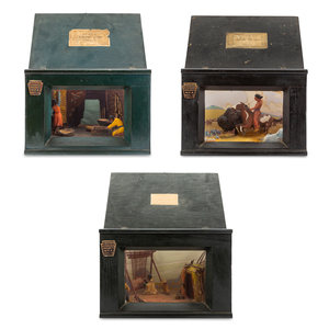 Appraisal: A Group of Three WPA American Indian Dioramas American early