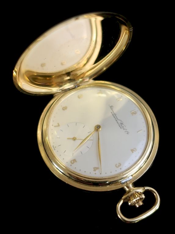 Appraisal: Karat Gold Hunter Cased Swiss Pocket Watch karat gold hunter