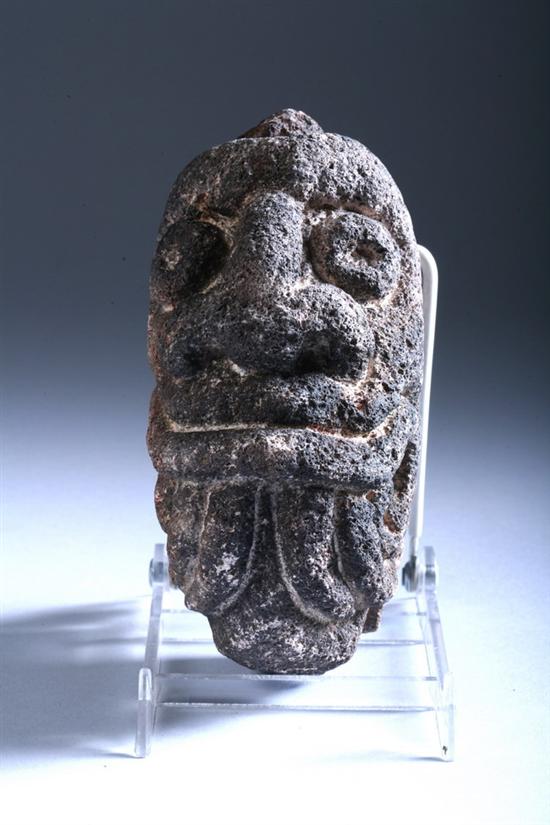 Appraisal: CHAVIN VOLCANIC STONE HEAD OF DEITY circa - B C