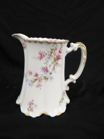 Appraisal: Haviland Limoges Porcelain Pitcher floral excellent