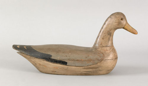 Appraisal: Seagull decoy early th c with a hollow body and