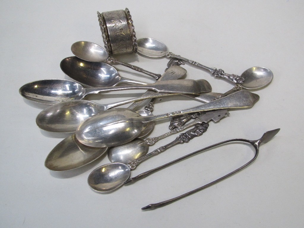 Appraisal: Lot comprising set of six coffee spoons five other spoons