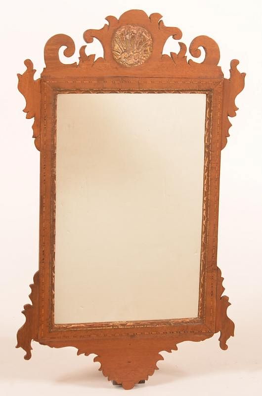 Appraisal: Chippendale Mahogany Framed Mirror American Chippendale Mahogany Framed Mirror Shell