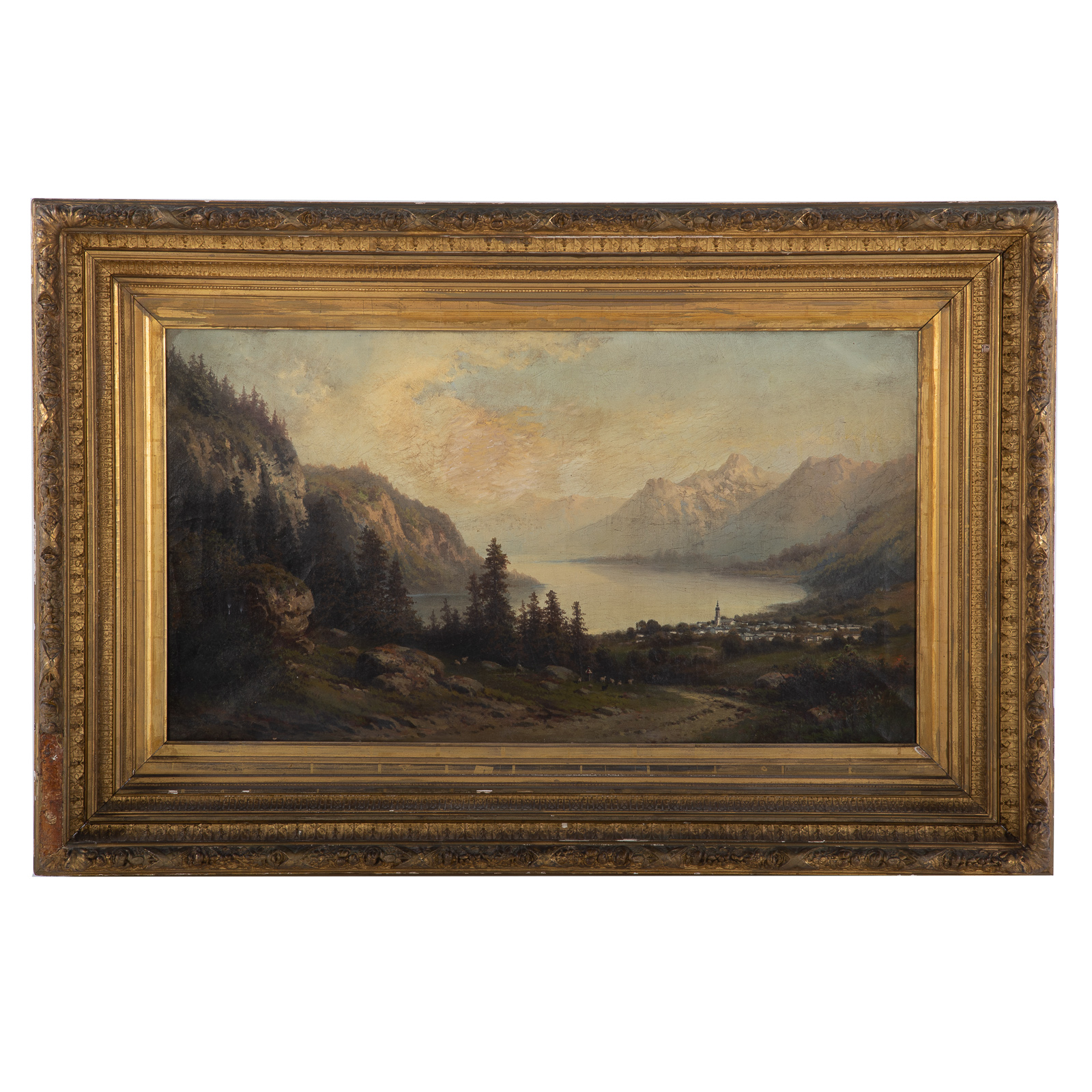 Appraisal: ARTIST UNKNOWN TH C ALPINE LANDSCAPE OIL th century Oil