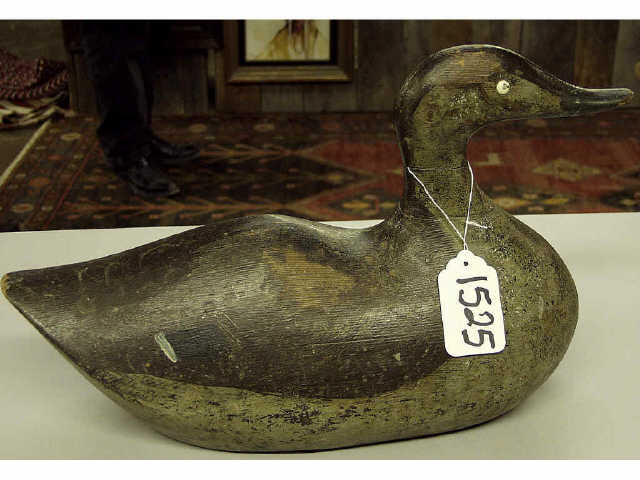 Appraisal: Early American oversized duck decoy with majority of original paint