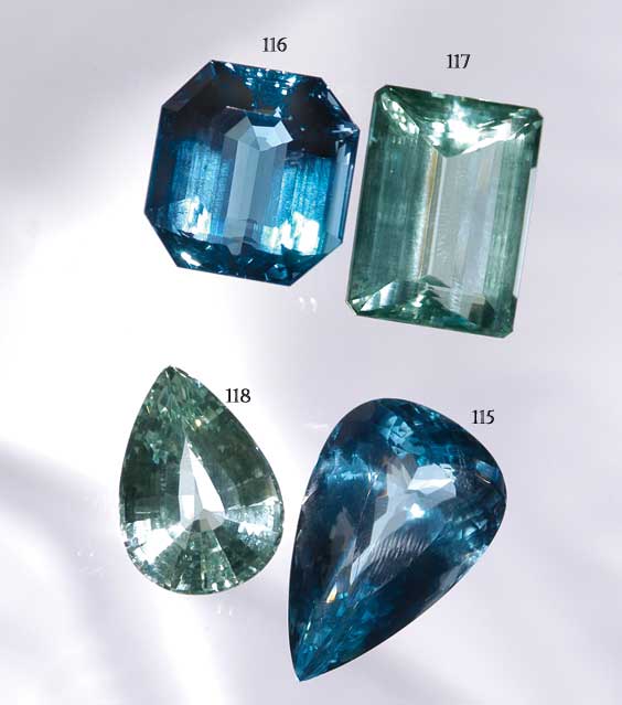 Appraisal: BLUE TOPAZ This lovely blue gem has been faceted in