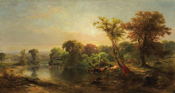 Appraisal: HART JAMES MACDOUGAL American - Mill on the River oil