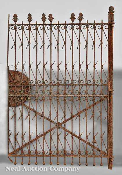 Appraisal: A Pair of Antique American Cast Iron Gates c with