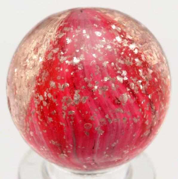 Appraisal: Shrunken Core Onionskin Marble with Floating Mica Mostly pink and