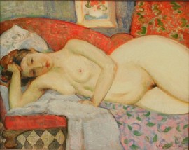 Appraisal: Glen Preece born Artists Model in Repose oil on board