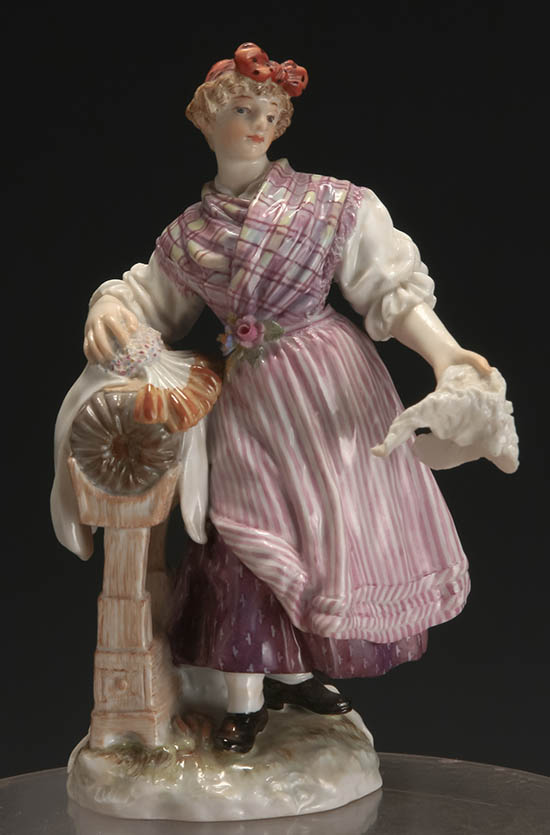 Appraisal: Lot Property of Various Owners Meissen Figure of a Cleaning