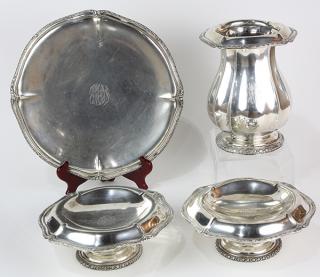 Appraisal: Dominick Haff sterling silver Louis XVI pattern hollowware suite troy