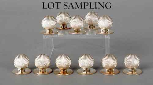 Appraisal: Set of thirty-two Tiffany Co sterling silver shell form place