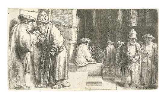 Appraisal: REMBRANDT VAN RIJN Jews in the Synagogue Etching drypoint and