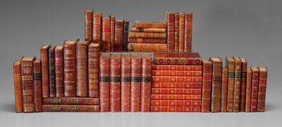 Appraisal: leather-bound books mixed authors and subjects including eight volumes The