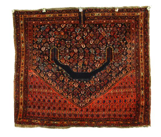 Appraisal: MALAYER SADDLE RUG Persia early th century feet inches x