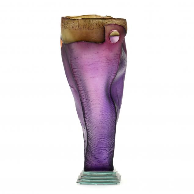 Appraisal: DANNY PERKINS GERMAN B PURPLE cast painted and constructed glass