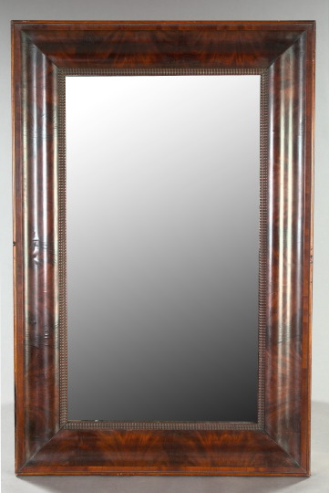 Appraisal: Good American Classical Richly Figured Mahogany Looking Glass second quarter