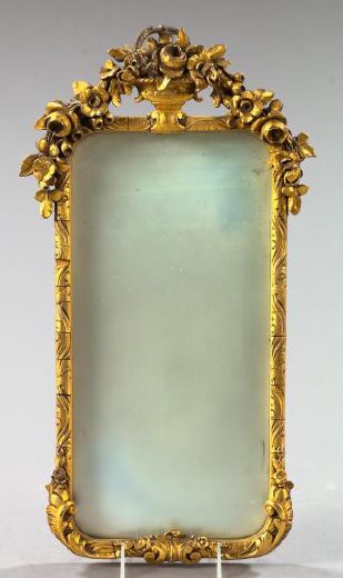 Appraisal: Diminutive Napoleon III Carved Giltwood and Plaster Looking Glass third