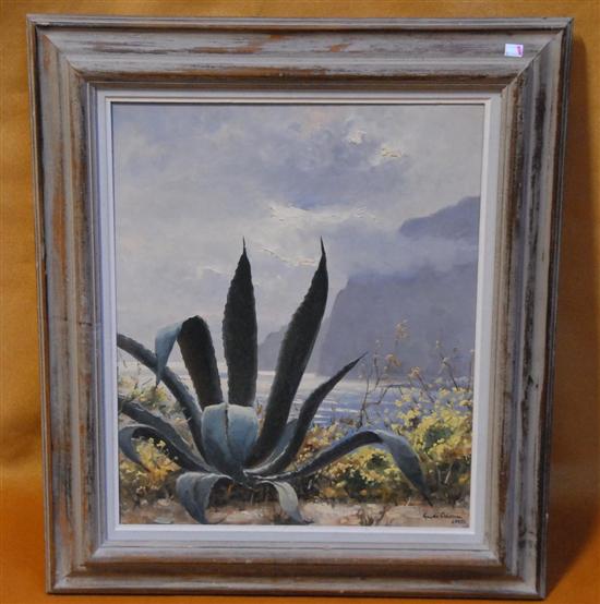 Appraisal: GUIDO ODIERNA - OIL ON CANVAS AGAVE PLANT