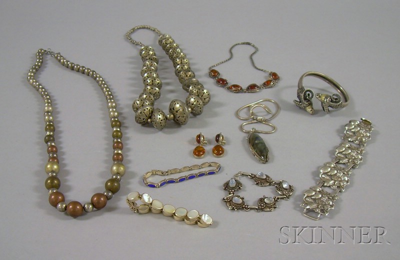 Appraisal: Group of Mostly Sterling Silver Jewelry including a sterling silver