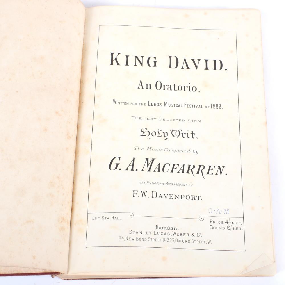 Appraisal: KING DAVID AN ORATORIO WRITTEN FOR THE LEEDS MUSICAL FESTIVAL