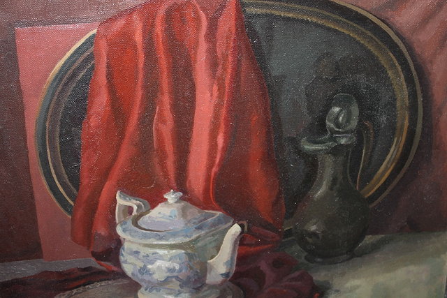 Appraisal: th Century SchoolA pair of still life studies one showing