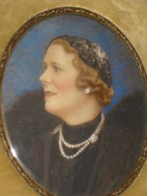 Appraisal: ENGLISH SCHOOL Portrait of a woman in Black Dress and