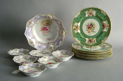 Appraisal: Eight Royal Doulton plates dia together with painted porcelain bowls