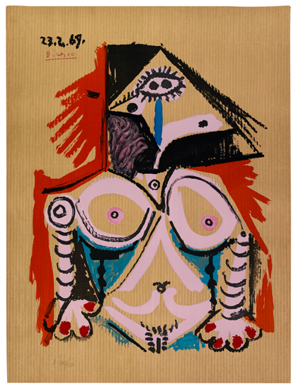 Appraisal: PABLO PICASSO after Les Portraits Imaginaires Color lithograph x mm